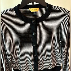 Designer Piece!! St. John Striped Button Down Cardigan